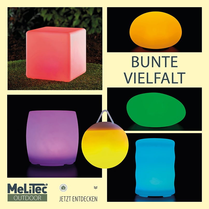 MeLiTec RGB Solar Gartenleuchten 