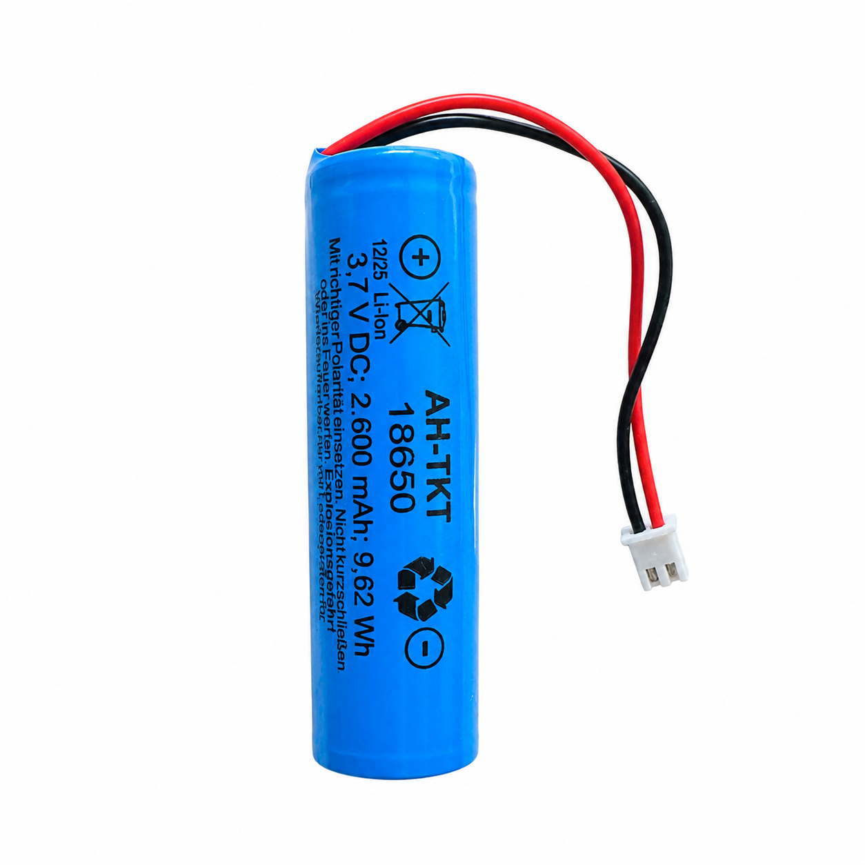 MeLiTec Lithium Ionen Akku Typ 18650 2600mAh 3,7V mit Stecker MeLiTec Lithium Ionen Akku Typ 18650 2600mAh 3,7V mit Stecker
