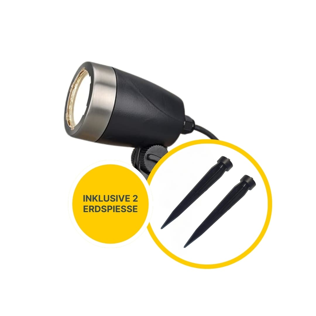 MeLiTec 2er Set Smart LED Garten-Strahler GL24 RGB Spot, anthrazit MeLiTec 2er Set Smart LED Garten-Strahler GL24 RGB Spot, anthrazit