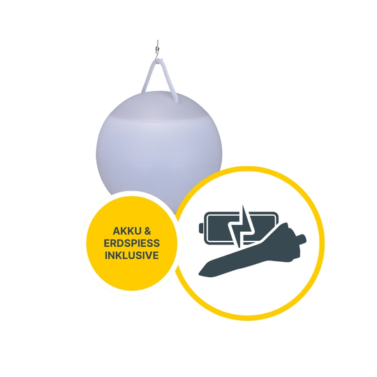 MeLiTec LED Gartenleuchte LK19 Kugel USB RGB-Farben