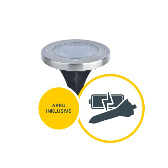 MeLiTec 3 Stück Solar Bodeneinbauleuchten SEL04 Wegeleuchten, silber MeLiTec 3 Stück Solar Bodeneinbauleuchten SEL04 Wegeleuchten, silber
