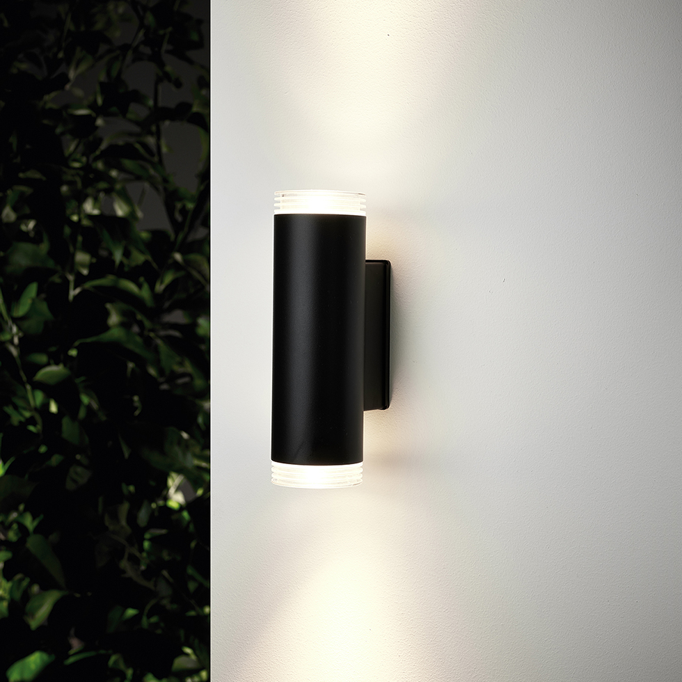 MeLiTec LED Wand Außenleuchte rund 145-1 2022 schwarz matt 