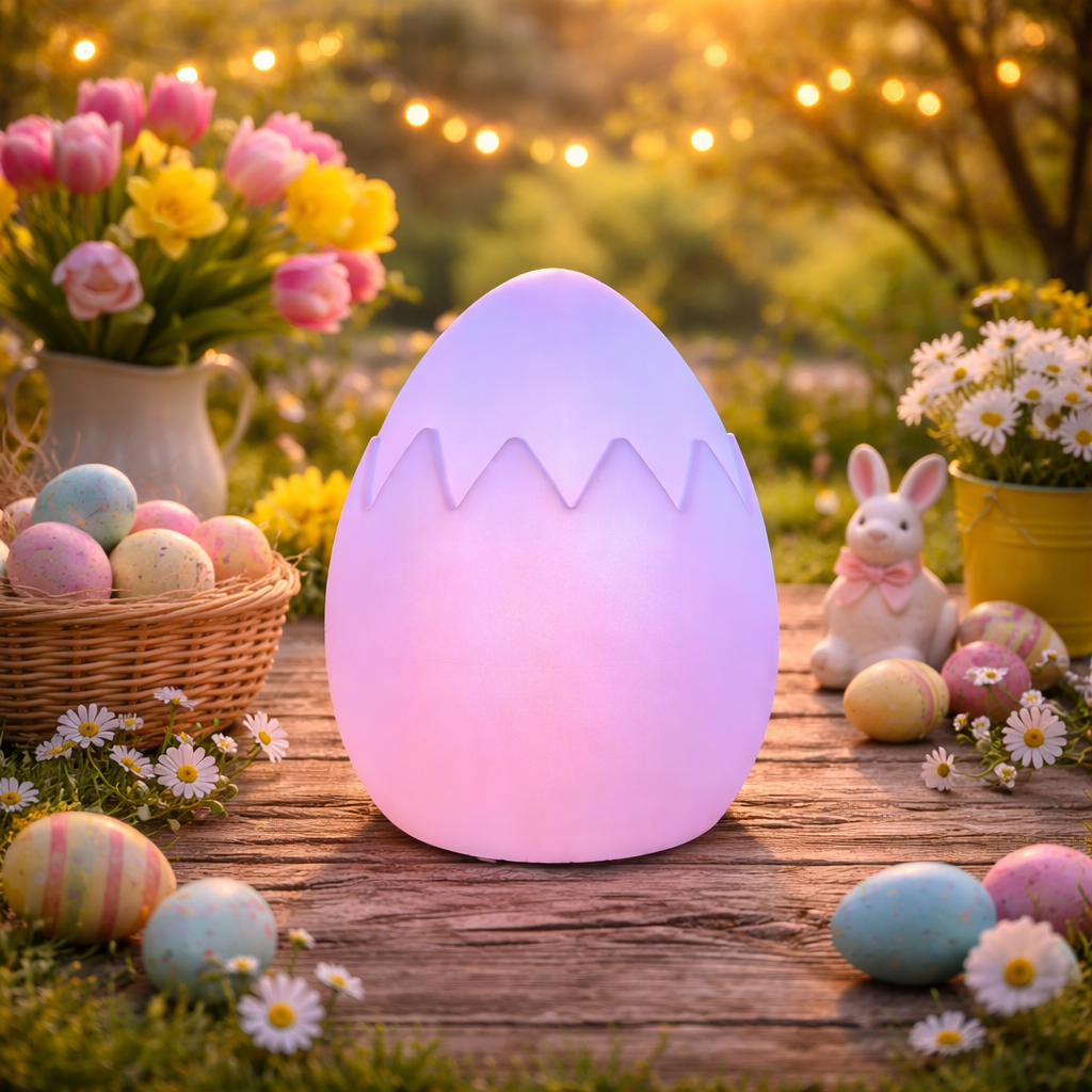 MeLiTec ColorGlow Solar LED Ambient Licht Ei Ei, Essen,