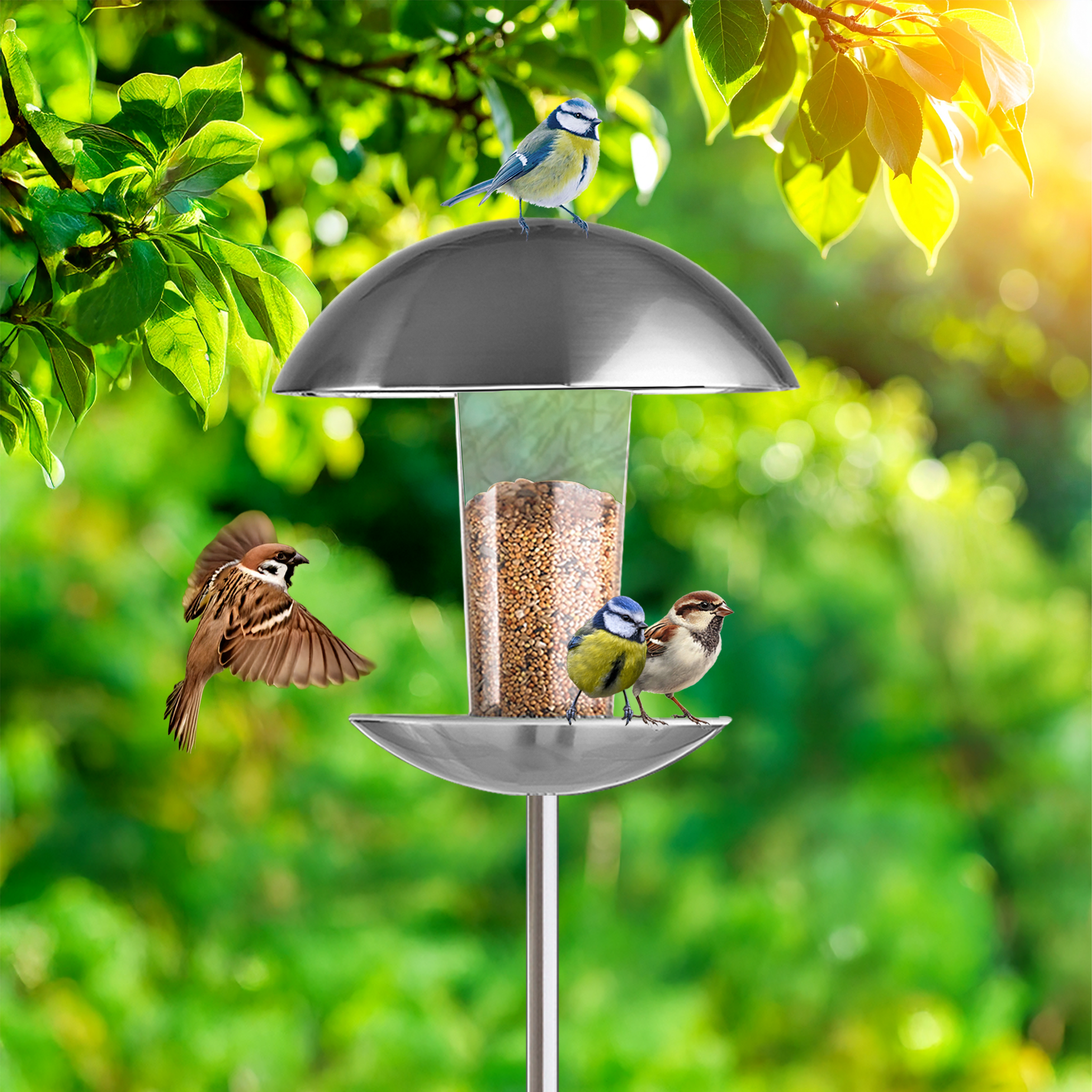 MeLiTec Vaterartikel Vogelfutter Haus VH04-1, rund stehend MeLiTec Vaterartikel Vogelfutter Haus VH04-1, rund stehend