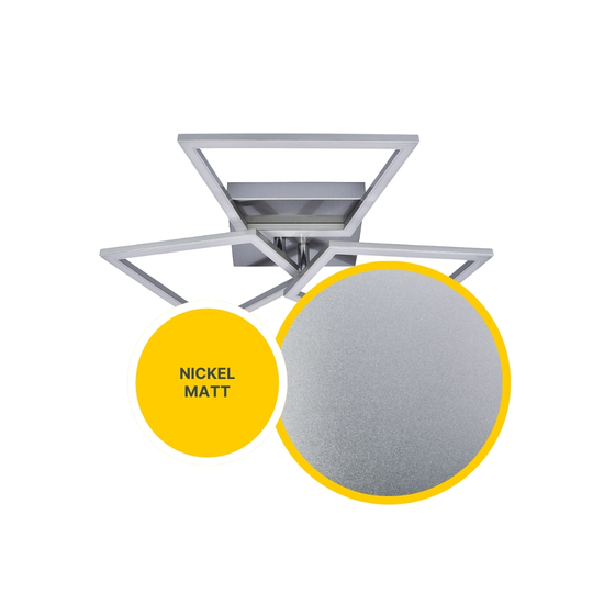 MeLiTec LED Deckenleuchte D131 trapezförmige Rahmen, nickel-matt MeLiTec LED Deckenleuchte D131 trapezförmige Rahmen, nickel-matt