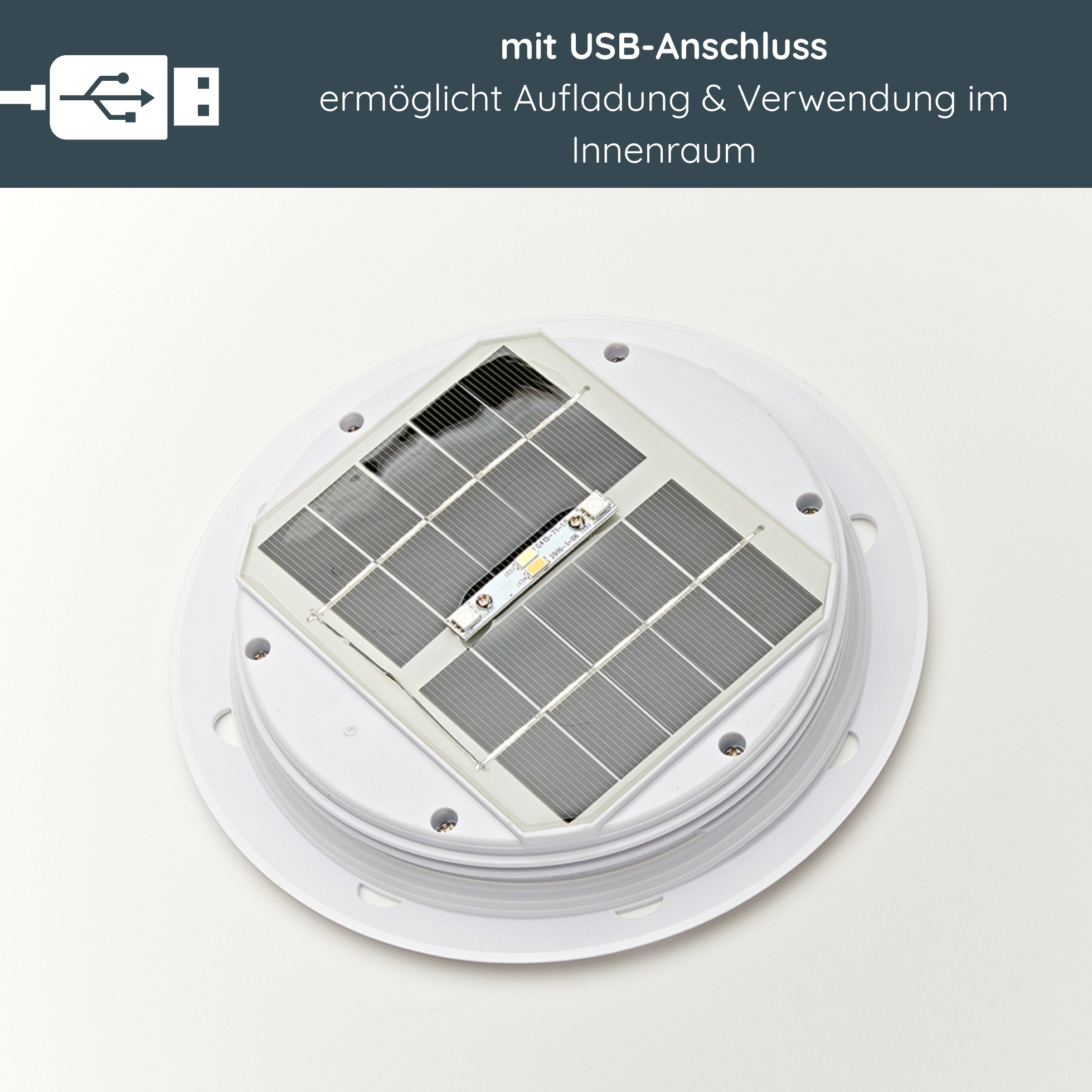 Unterteil mit Solarmodul inkl. USB für "LK" Unterteil mit Solarmodul inkl. USB für "LK"