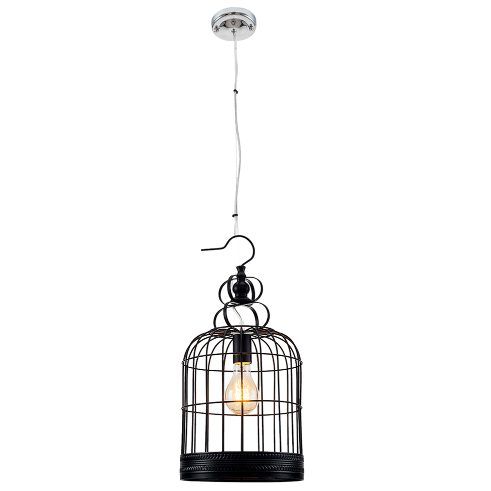 Cage Pendelleuchte Vogelkäfig schwarz