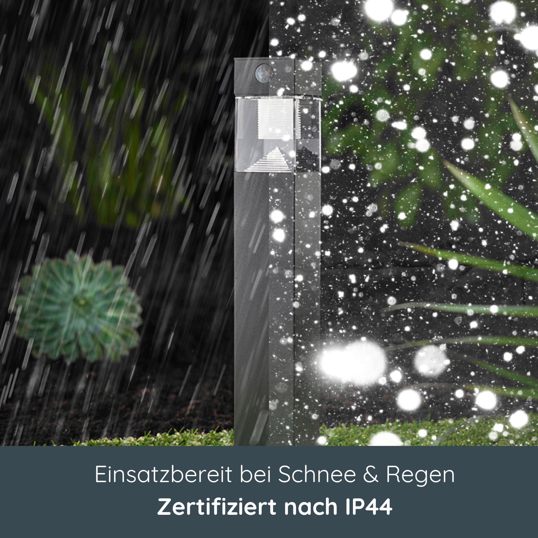 MeLiTec Solar Gartenleuchte SO32-1 eckig mit Bewegungsmelder, Edelstahl anthrazit Pflanze, Wasser, Architektur, Springbrunnen, Pflanze, Wasser, Architektur, Springbrunnen,