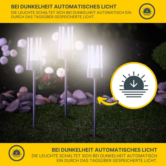 MeLiTec 3 Stück LED Solarfackel SO37-1 Flackereffekt anthrazit MeLiTec 3 Stück LED Solarfackel SO37-1 Flackereffekt anthrazit