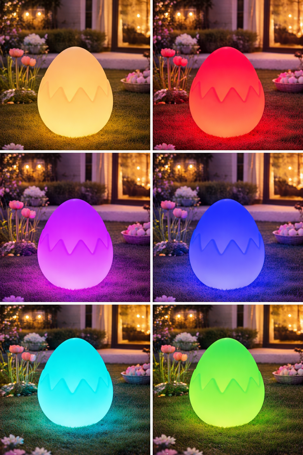 MeLiTec ColorGlow Solar LED Ambient Licht Ei Purpur, Beleuchtung, Sphäre, Ballon,