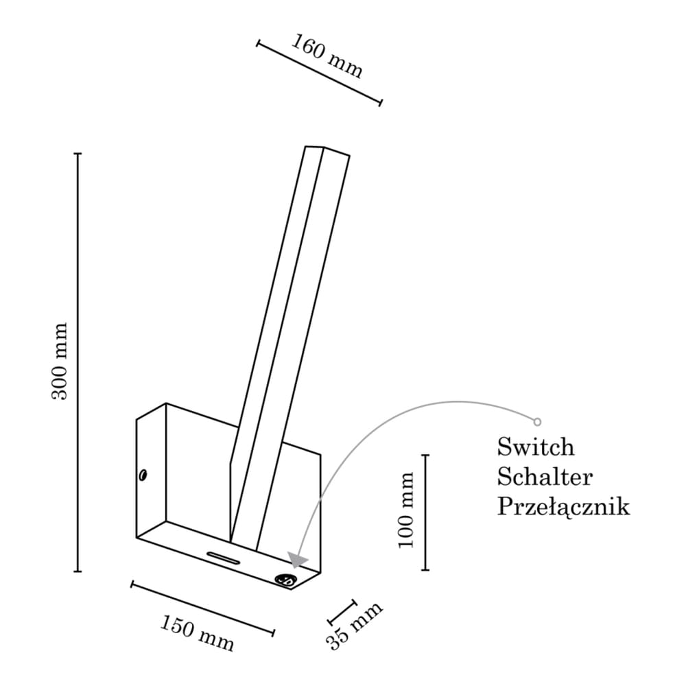 SPOT Light Linus Wandleuchte 1xLED 24V Int, 3W, Eiche Geölt SPOT Light Linus Wandleuchte 1xLED 24V Int, 3W, Eiche Geölt