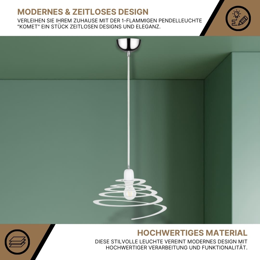 SPOT Light Komet Pendelleuchte 1xE27 60W Chrom SPOT Light Komet Pendelleuchte 1xE27 60W Chrom