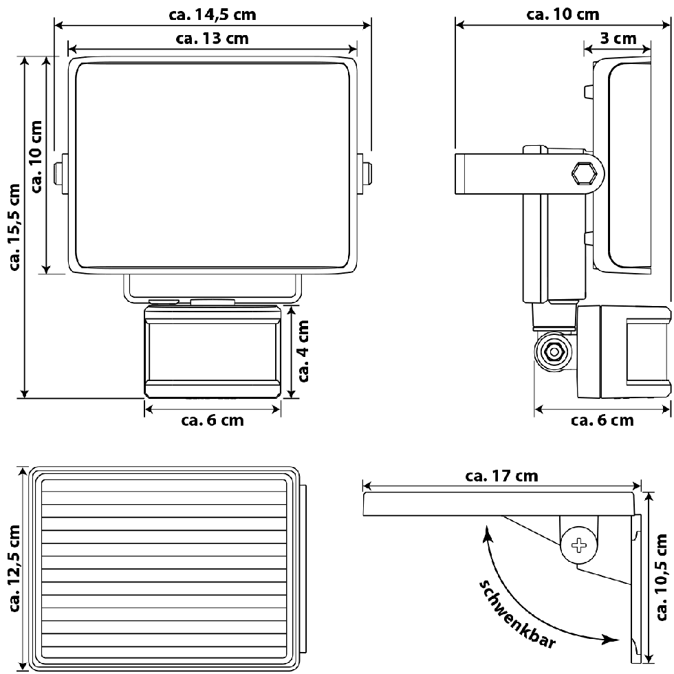 MeLiTec LED Solar Außenstrahler SO39-1 Bewegungsmelder, schwarz MeLiTec LED Solar Außenstrahler SO39-1 Bewegungsmelder, schwarz