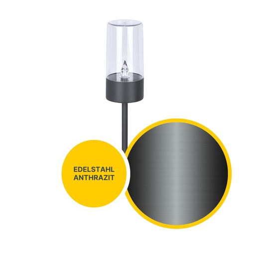 MeLiTec 3 Stück LED Solarfackel SO37-1 Flackereffekt anthrazit MeLiTec 3 Stück LED Solarfackel SO37-1 Flackereffekt anthrazit