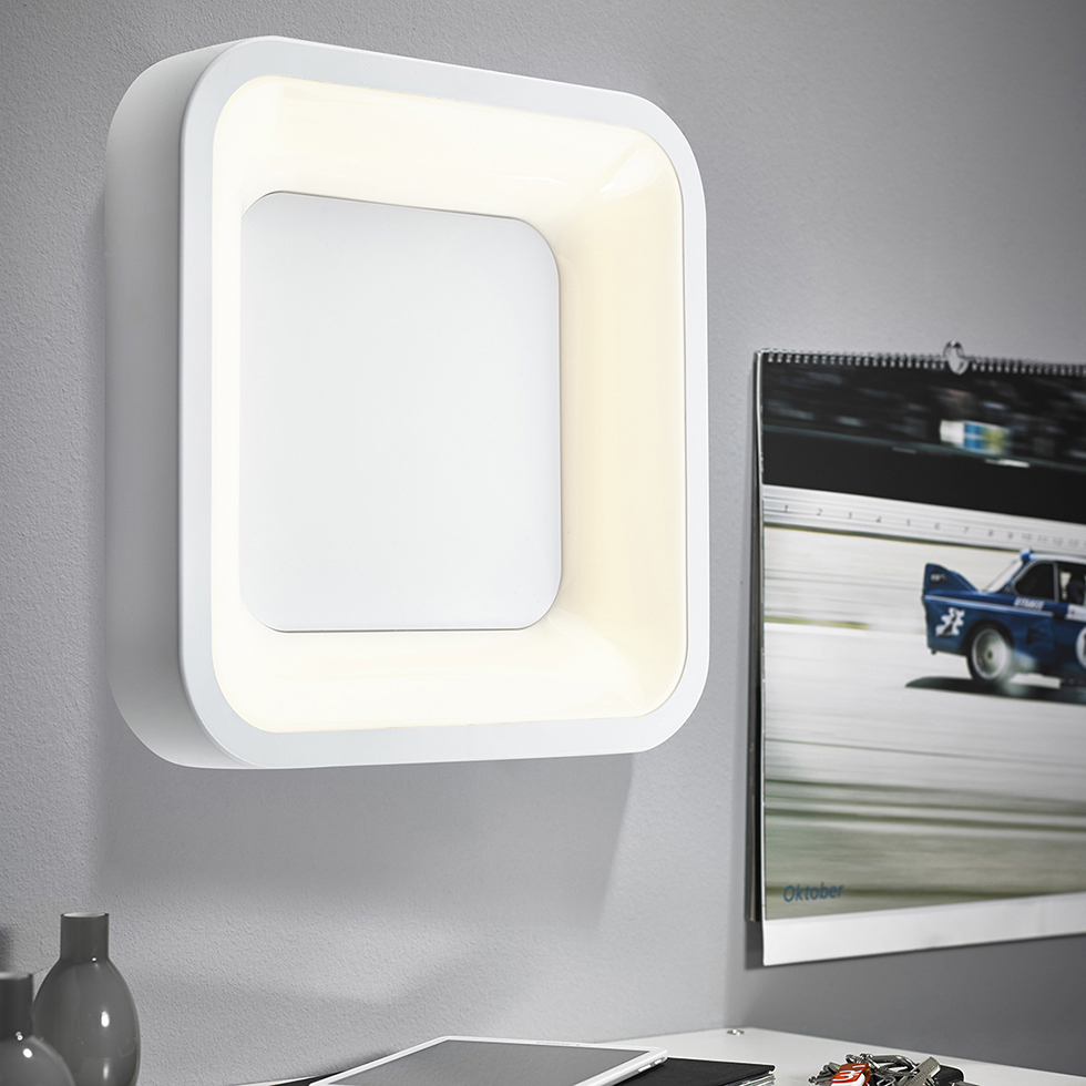 MeLiTec LED Deckenleuchte D105 Wandleuchte, stufenlos dimmbar, weiß
