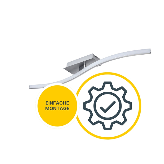 MeLiTec LED Deckenleuchte, nickel matt