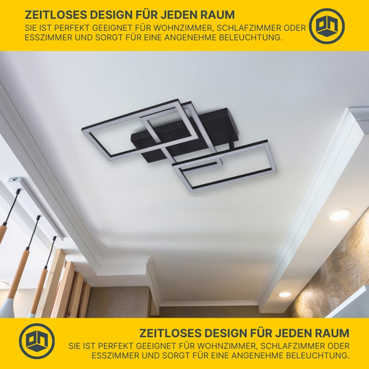 MeLiTec LED Wohnraumleuchte D120-2, schwarz MeLiTec LED Wohnraumleuchte D120-2, schwarz