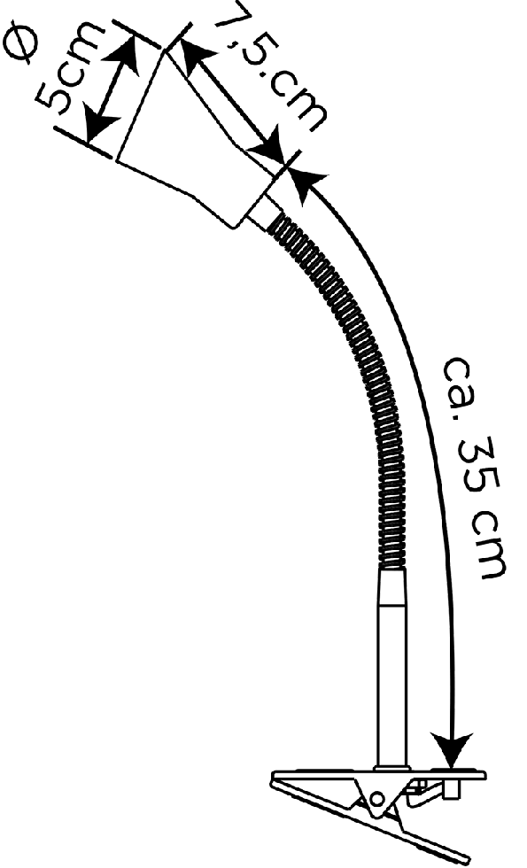 MeLiTec LED Klemmleuchte T116 nickel matt