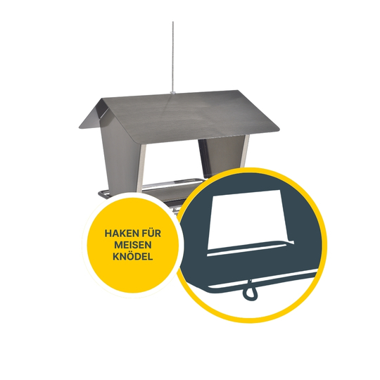 MeLiTec Edelstahl Vogelfutterhaus VH08 Vogelhaus hängend eckig MeLiTec Edelstahl Vogelfutterhaus VH08 Vogelhaus hängend eckig