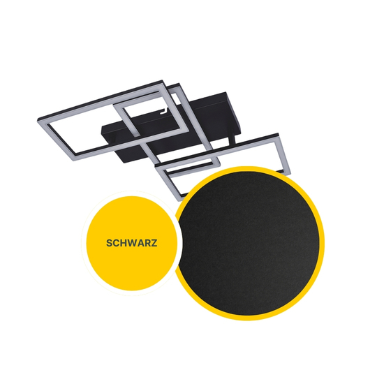 MeLiTec LED Wohnraumleuchte D120-2, schwarz MeLiTec LED Wohnraumleuchte D120-2, schwarz