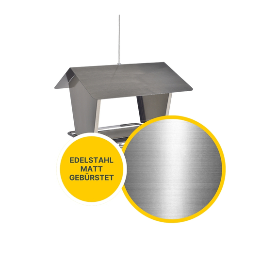 MeLiTec Edelstahl Vogelfutterhaus VH08 Vogelhaus hängend eckig MeLiTec Edelstahl Vogelfutterhaus VH08 Vogelhaus hängend eckig