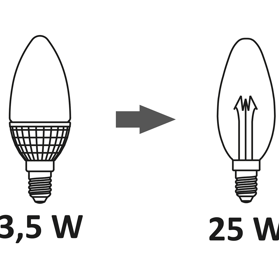  LED Leuchtmittel L52 Kerze 3,5 Watt