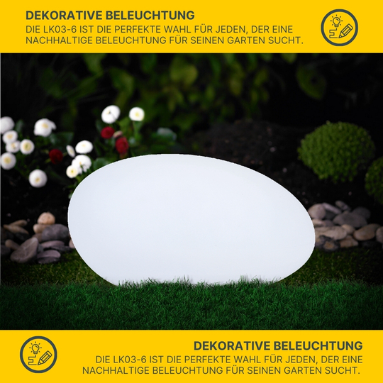 MeLiTec Solarleuchte - mehrfarbige Bodenbeleuchtung für Garten, Balkon & Terrasse - Solar-Bodenleuchte mit Farbwechsel bis 8h Leuchtdauer - Breite 40cm - inkl. Akku - Kunststoff - Stein-Form - LK03-6 MeLiTec Solarleuchte - mehrfarbige Bodenbeleuchtung für Garten, Balkon & Terrasse - Solar-Bodenleuchte mit Farbwechsel bis 8h Leuchtdauer - Breite 40cm - inkl. Akku - Kunststoff - Stein-Form - LK03-6