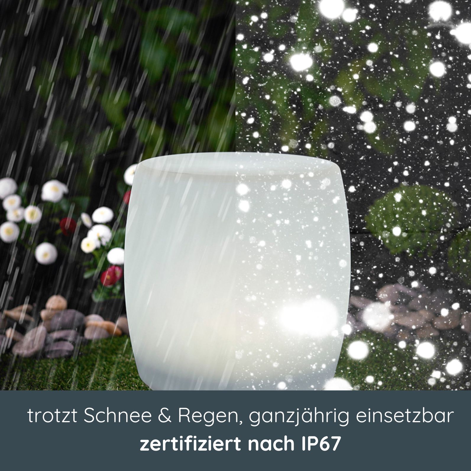 MeLiTec Solarleuchte - mehrfarbige Bodenbeleuchtung für Garten, Balkon & Terrasse - Solar-Bodenleuchte mit Farbwechsel - bis 8h Leuchtdauer - ca. 36cm - inkl. Akku - Kunststoff - Trommel - LK08-6 Krug, Töpferei, Pflanze, Pflanze im Topf,