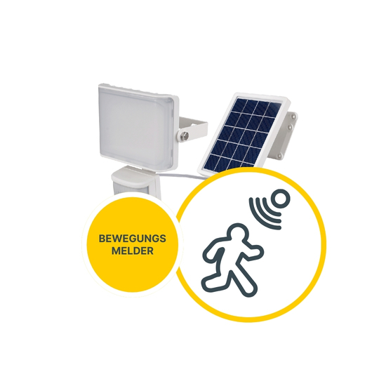 MeLiTec LED Solar Wandstrahler SO39 mit Bewegungsmelder, weiß
