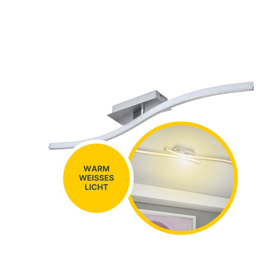 MeLiTec LED Deckenleuchte, nickel matt