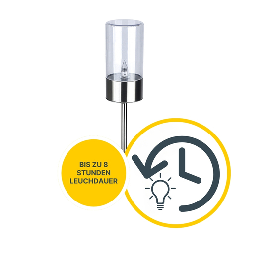 MeLiTec 3er Set Solarfackeln SO37 Edelstahl matt gebürstet MeLiTec 3er Set Solarfackeln SO37 Edelstahl matt gebürstet