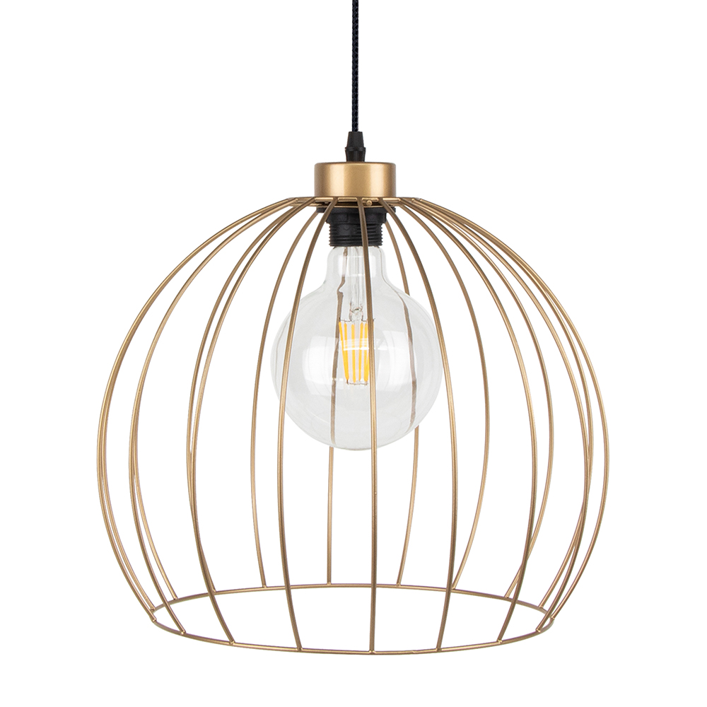 SPOT Light Coop Pendelleuchte 1xE27 60W Gold/Schwarz SPOT Light Coop Pendelleuchte 1xE27 60W Gold/Schwarz