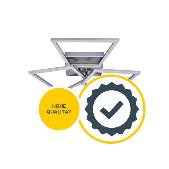 MeLiTec LED Deckenleuchte D131 trapezförmige Rahmen, nickel-matt MeLiTec LED Deckenleuchte D131 trapezförmige Rahmen, nickel-matt