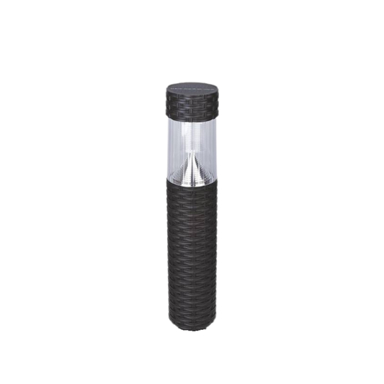 MeLiTec Solar Gartenleuchte SO41 Säule mit Rattan, braun MeLiTec Solar Gartenleuchte SO41 Säule mit Rattan, braun