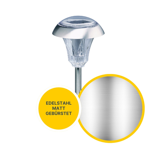 MeLiTec Solar Gartenleuchte SO03-1, Diamant, Edelstahl matt gebürstet MeLiTec Solar Gartenleuchte SO03-1, Diamant, Edelstahl matt gebürstet
