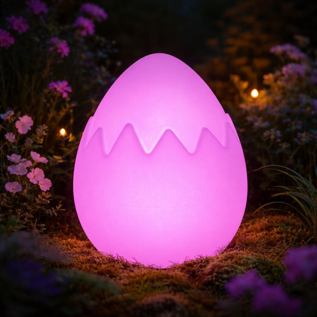 MeLiTec ColorGlow Solar LED Ambient Licht Ei Beleuchtung, Sphäre, Purpur, Luftballon,