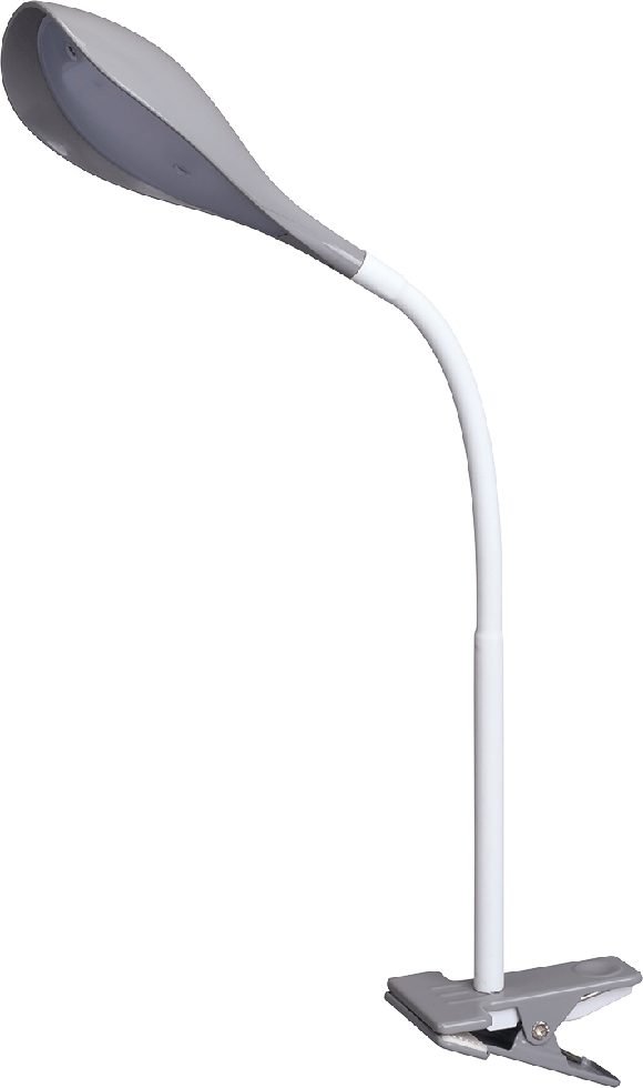 MeLiTec LED Klemmleuchte T161-2 grau/ weiß