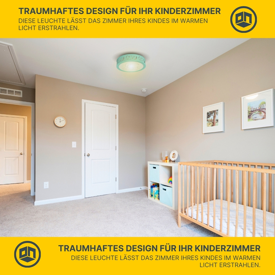  LED Kinder Deckenleuchte, Sternenhimmel, Nachtlichtfunktion türkis