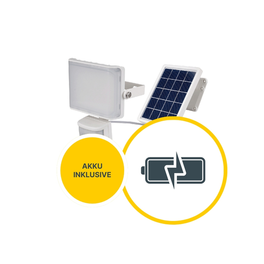 MeLiTec LED Solar Wandstrahler SO39 mit Bewegungsmelder, weiß