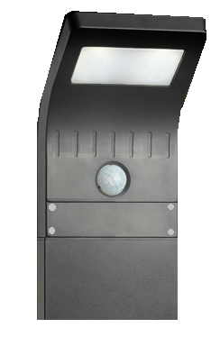 außenleuchte, wandleuchte, bewegungssensor, solarlampe, grau,