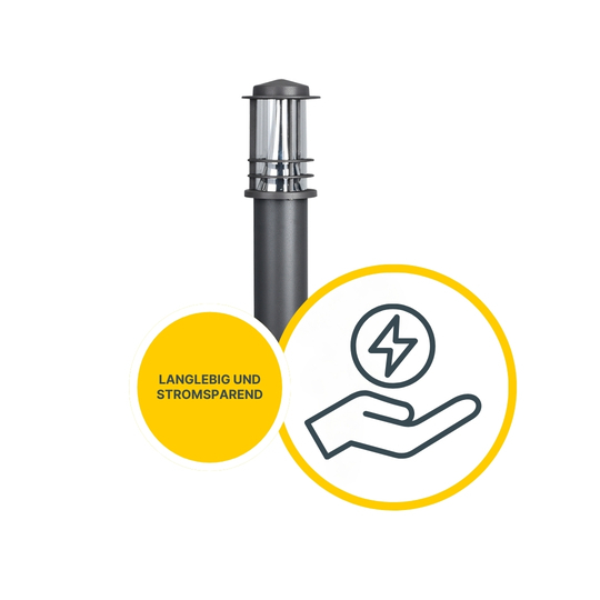 MeLiTec 2er Set LED Gartenleuchten GL13 rund, anthrazit MeLiTec 2er Set LED Gartenleuchten GL13 rund, anthrazit