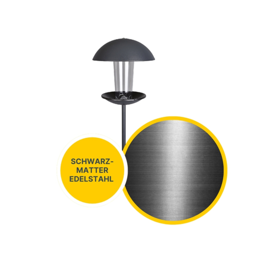 MeLiTec Vaterartikel Vogelfutter Haus VH04-1, rund stehend Lampe, Beleuchtung, Lampenschirm, Tischlampe,