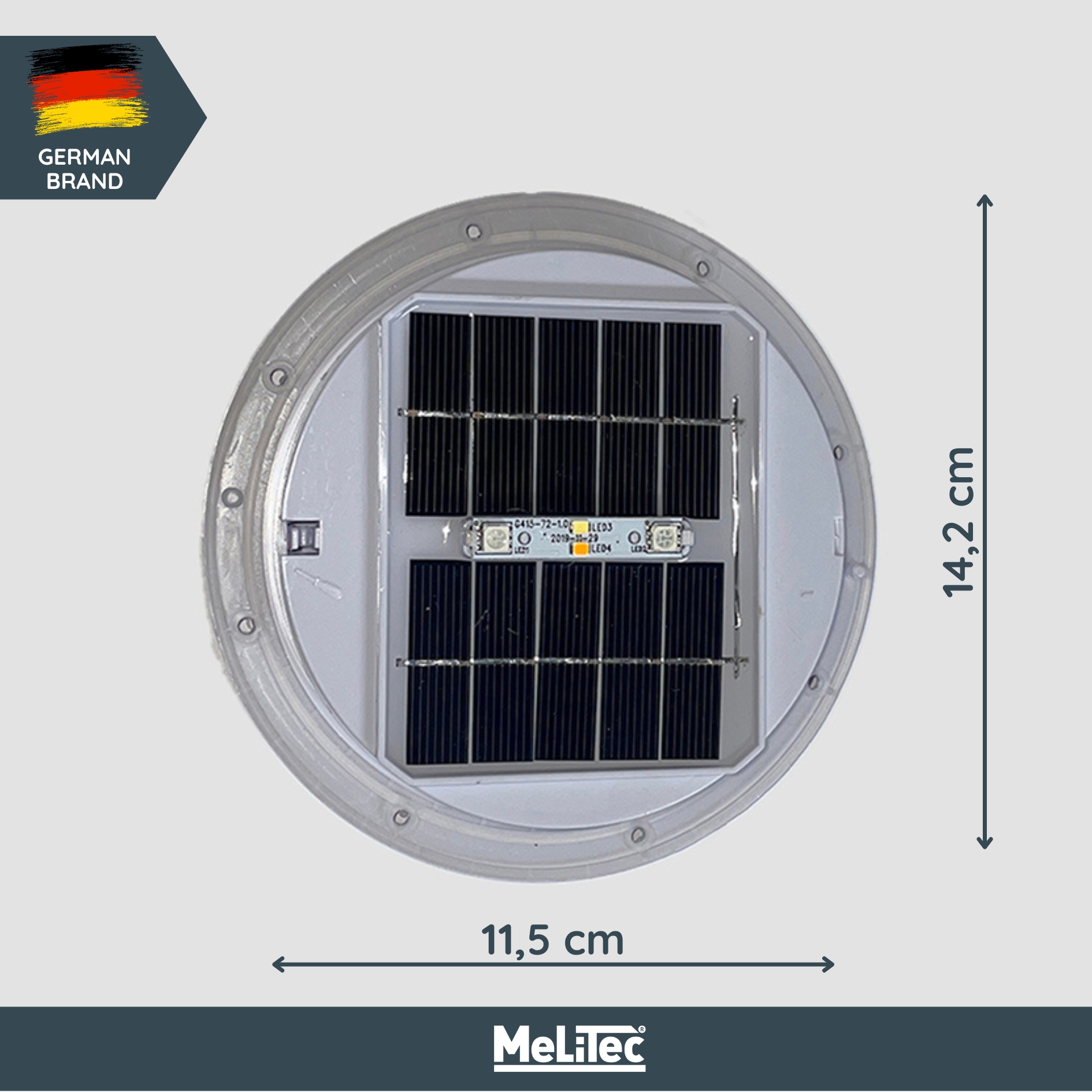 LK Unterteil mit Solarmodul OHNE USB - für LK14-7, LK15-7, LK18-7 LK Unterteil mit Solarmodul OHNE USB - für LK14-7, LK15-7, LK18-7