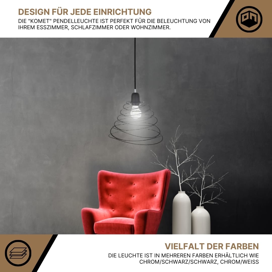 SPOT Light Komet Pendelleuchte 1xE27 60W Chrom