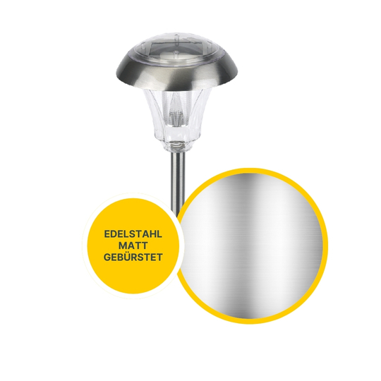 MeLiTec 3er Set Solar Gartenleuchten SO03-1, Diamant, Edelstahl matt gebürstet MeLiTec 3er Set Solar Gartenleuchten SO03-1, Diamant, Edelstahl matt gebürstet