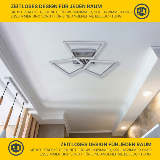 MeLiTec LED Deckenleuchte D131 trapezförmige Rahmen, nickel-matt MeLiTec LED Deckenleuchte D131 trapezförmige Rahmen, nickel-matt