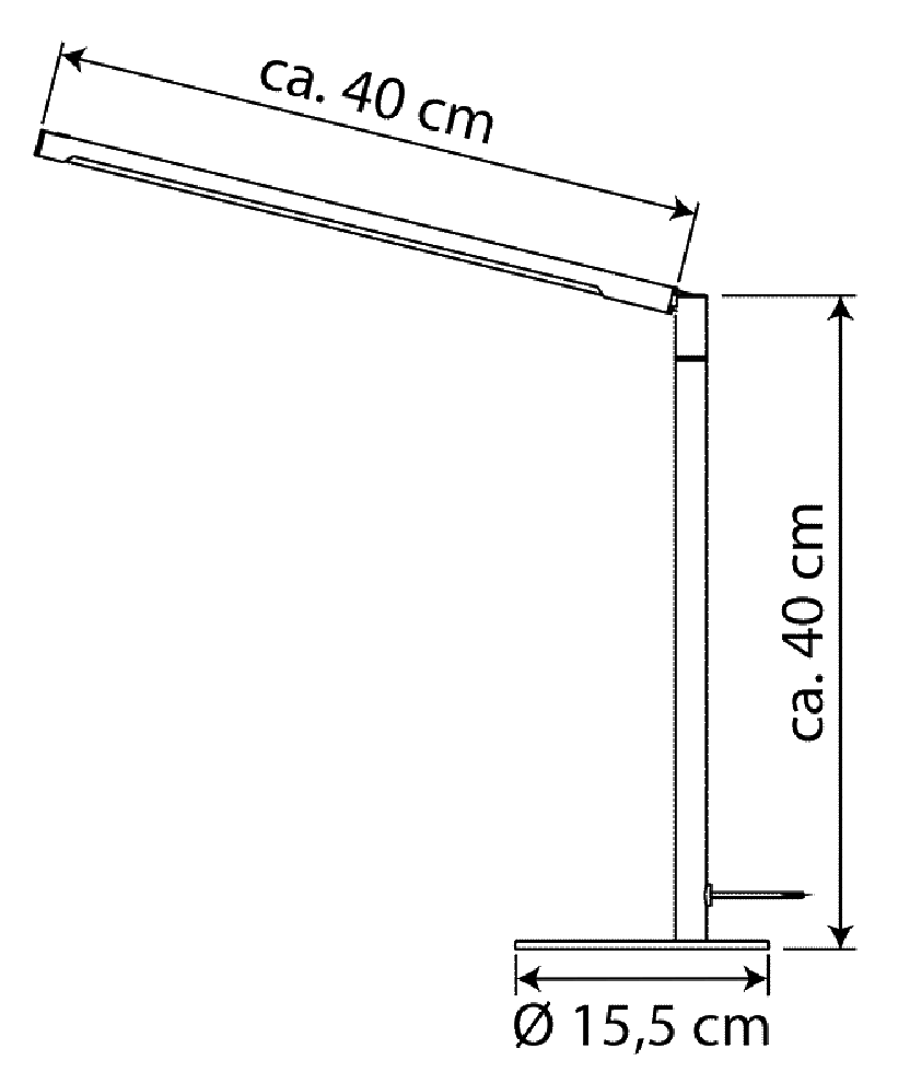 LED Schreibtischleuchte T36-9 schwarz-chrom