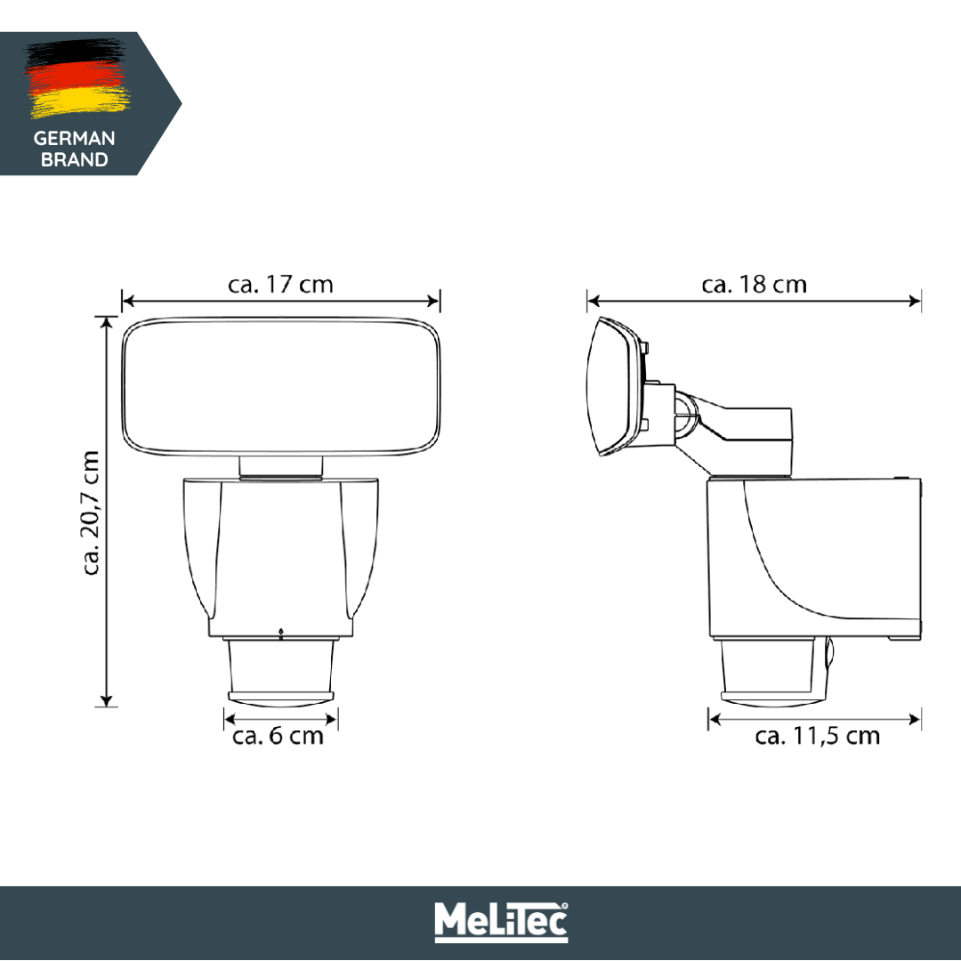 MeLiTec Robotik LED Außenwandleuchte mit Bewegungsmelder & Follow Me Nachverfolgung, 1400lm, 4000K Neutralweiß, 4 Modi MeLiTec Robotik LED Außenwandleuchte mit Bewegungsmelder & Follow Me Nachverfolgung, 1400lm, 4000K Neutralweiß, 4 Modi