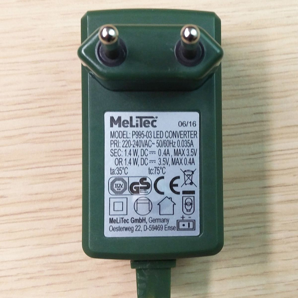 Steckertrafo P995-03, Grün Steckertrafo P995-03, Grün