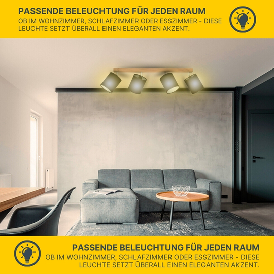  SPOT Light Atike Deckenleuchte E27 Max.25W Eiche Geölt/Schwarz